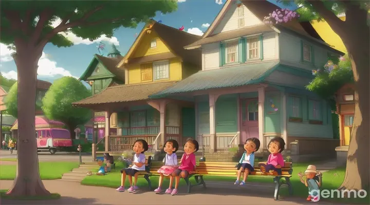 Characters
Ayu: A curious and intelligent child.
Rizky: A cheerful and enthusiastic child.
Trian: A wise and book-loving child.
Fairy Iris: A wise tooth fairy.
Scene 1: Life in the Small Town
(Sounds of children laughing and playing in the park. Ayu, Rizky, and Trian are sitting on a bench with candy and chocolate in their hands.)