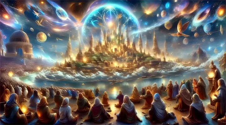 world, light, nature, art, entertainment, people, painting, performing arts, cg artwork, event