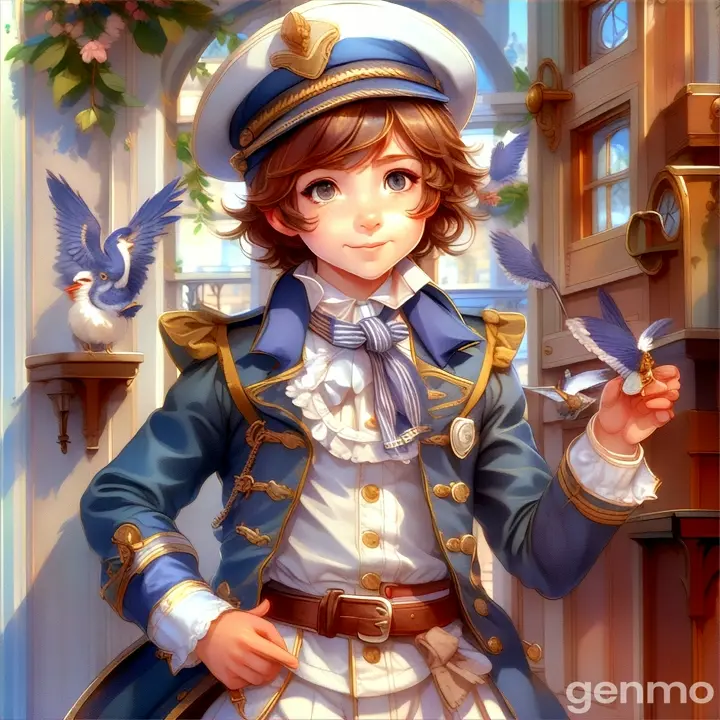 a young girl dressed in a sailor outfit
