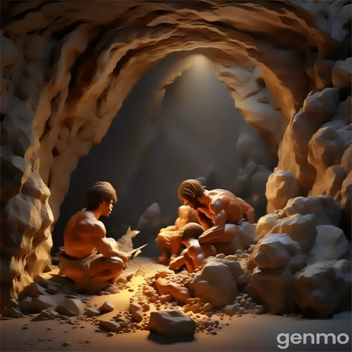  men sitting in a cave format fhotos 4.1