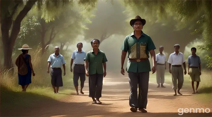 As Mohan went for his walk, he heard some villagers talking about the witch. He laughed it off, thinking it was just a joke.