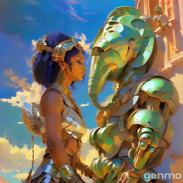sky, daytime, cloud, azure, people in nature, happy, cg artwork, fun, art, monument
