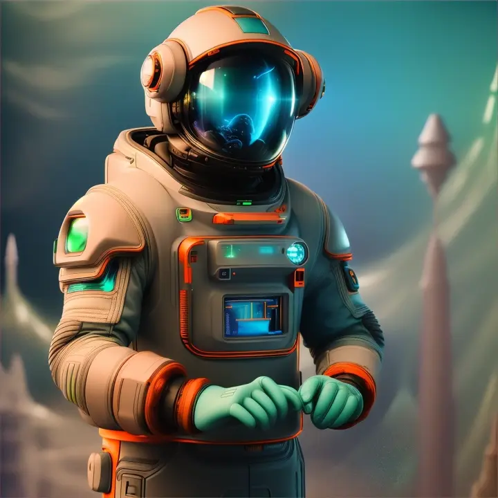 I'd like to take a soil sample and analyze the atmosphere.
Excellent choice! You retrieve your multi-function analysis tool from your suit's utility belt. As you bend down to collect a soil sample, you notice the ground seems to ripple slightly at your touch. The soil has a unusual blue-green tint and feels slightly warm. Your atmospheric analysis reveals a breathable mix of gases, but with high concentrations of an unknown element. The air has a faint, sweet scent reminiscent of berries. Suddenly, your sensors detect movement about 50 meters to your left. It appears to be coming from a cluster of large, iridescent plant-like structures.