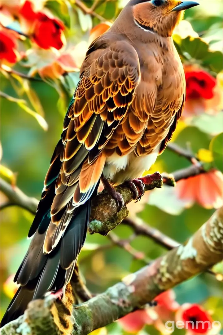 a bird is sitting on a tree branch