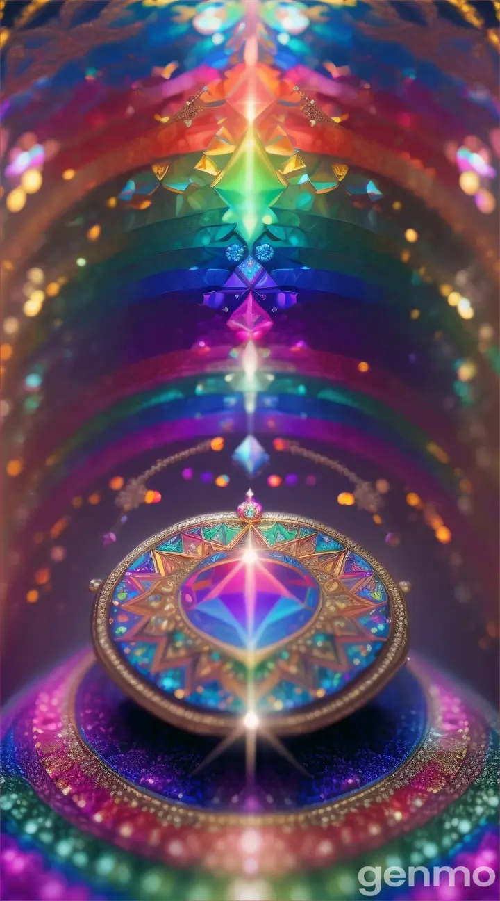 Rainbow Amulet, beautiful, multicolored, rainbow fractals 
