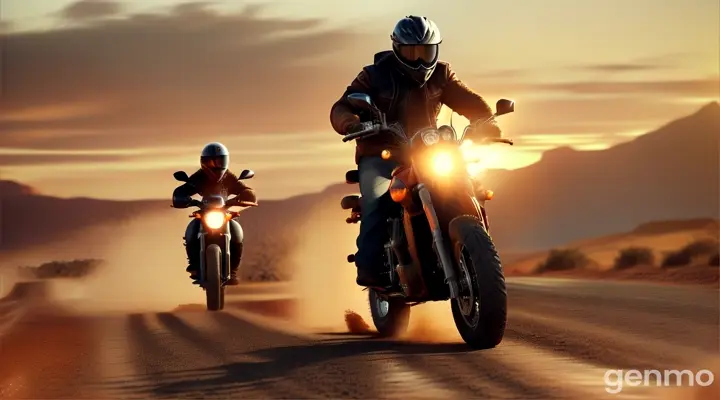 a man riding a motorcycle on top of a dirt road