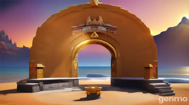 nether portal , steps, Aztec gold, beach mountain, llama theme