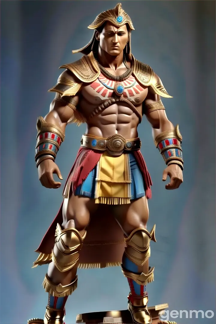 a statue of a man in a costume