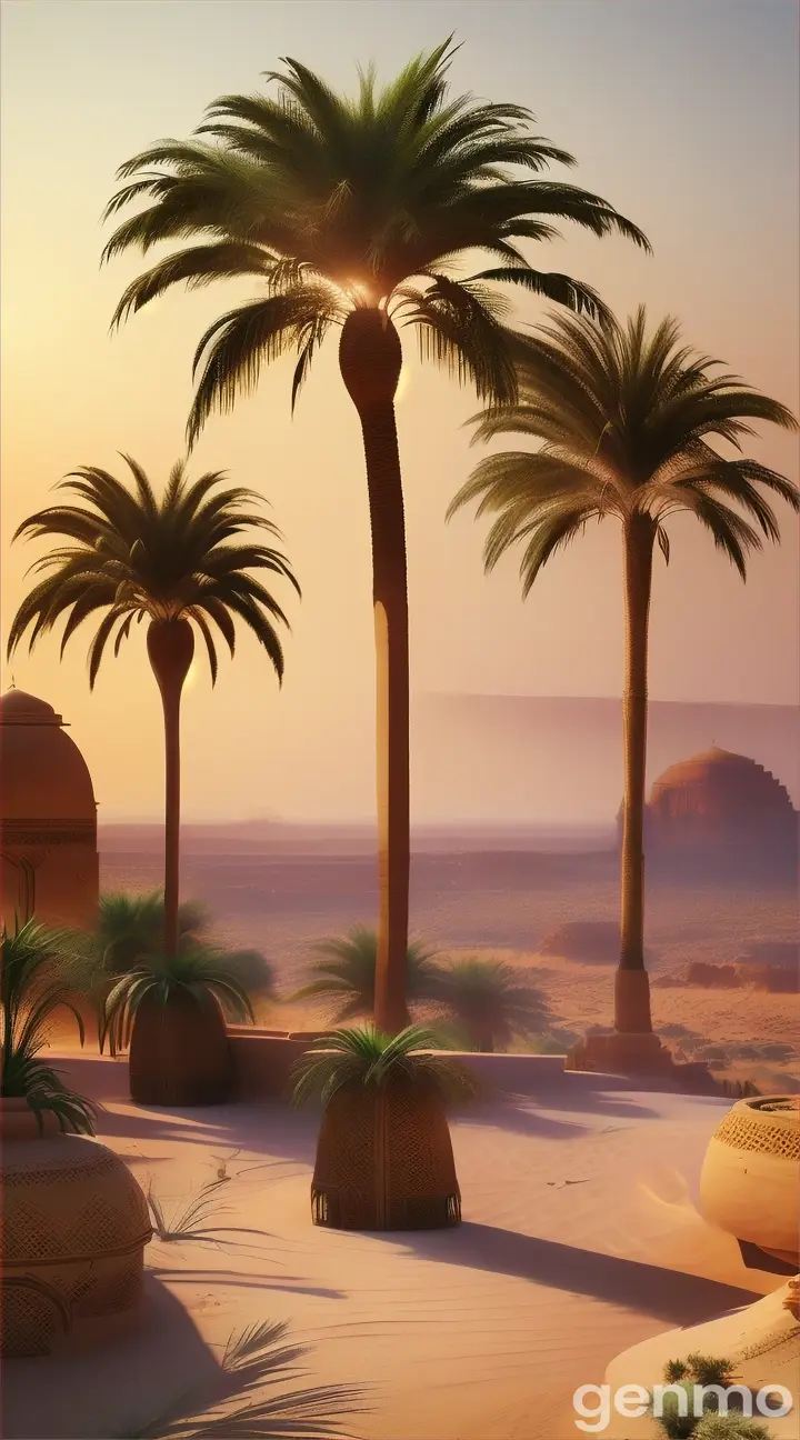 ancient arab times palm trees 