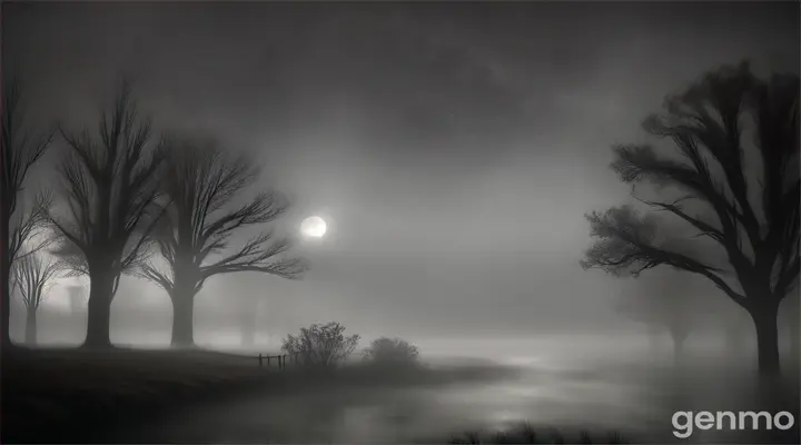 dark night fog sky zoom in