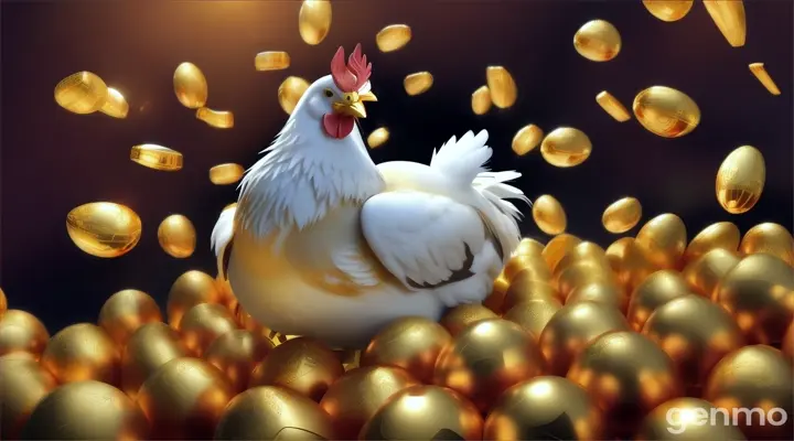 One night, Jack thought to himself,"If my hen can lay golden eggs, she must be filled with gold.