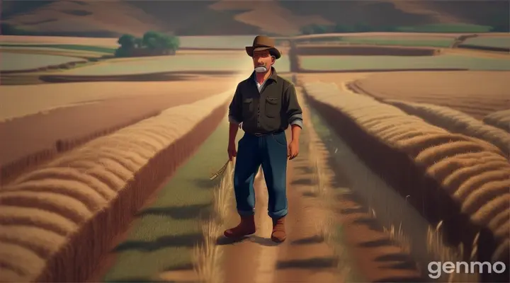 make an animated video of: A poor farmer named jack learned a hard lesson: that patience and contentment are more valuable than greed.