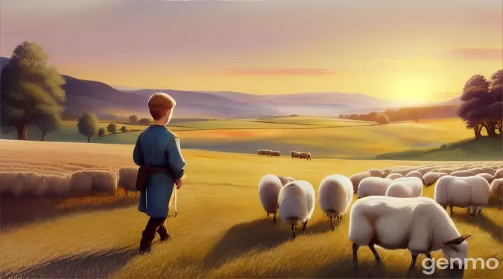 there was a shepherd boy who took care of a flock of sheep 