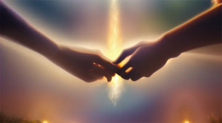 magical spiritual people holding hands