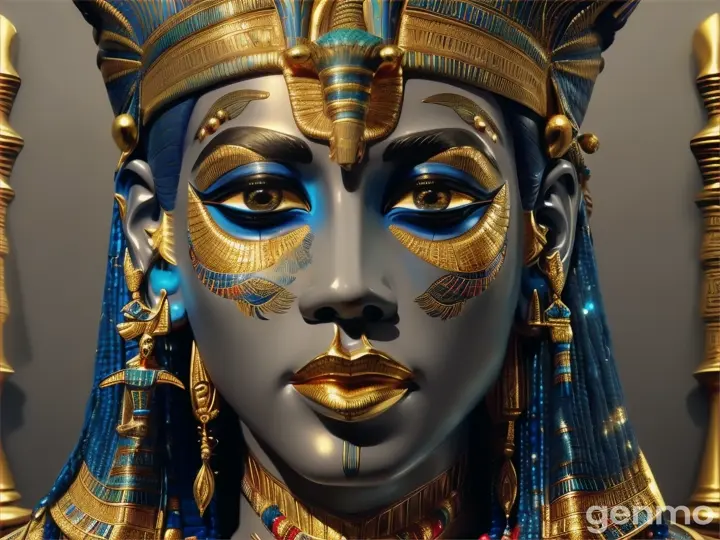 Egyptian god with a fish face