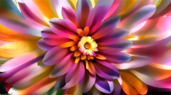 a close up of a pink and yellow flower