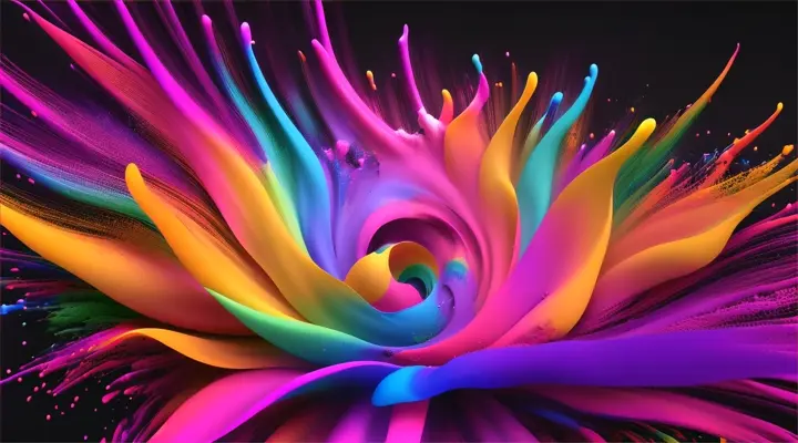 Vibrant “Color Run” powders collide and form a flower 