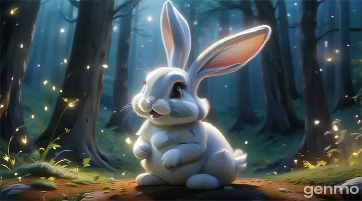 the bunny is hopping back to his cozy burrow as the twilight deepen