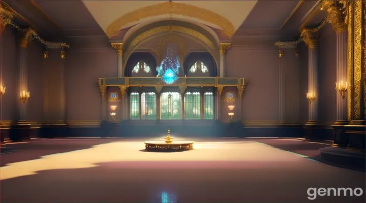 Finally, Beauty defeated the sorcerer and transformed the castle into a beautiful palace.
