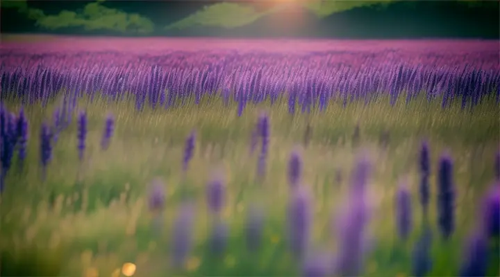 vibrant lupin flowers in field