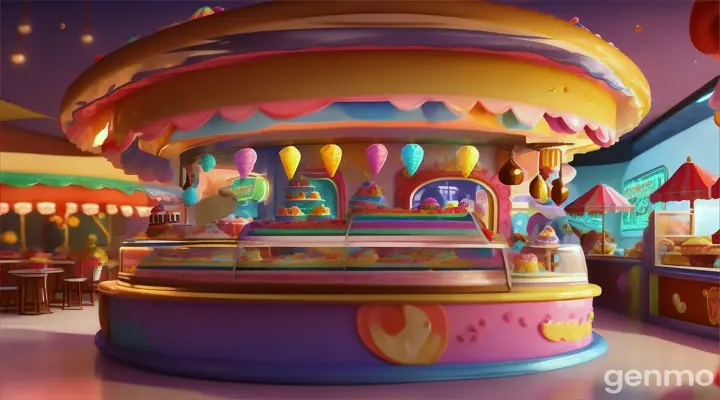 A animated ic cream restaurant 