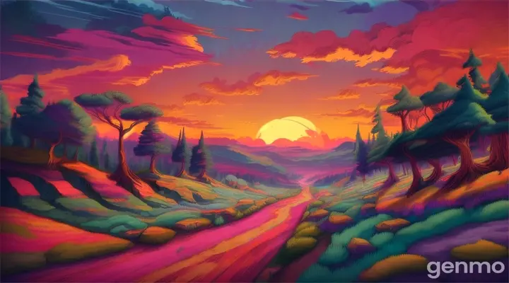 creation of cartoon forest    16:9