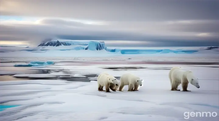 snow falling in Antarctica 