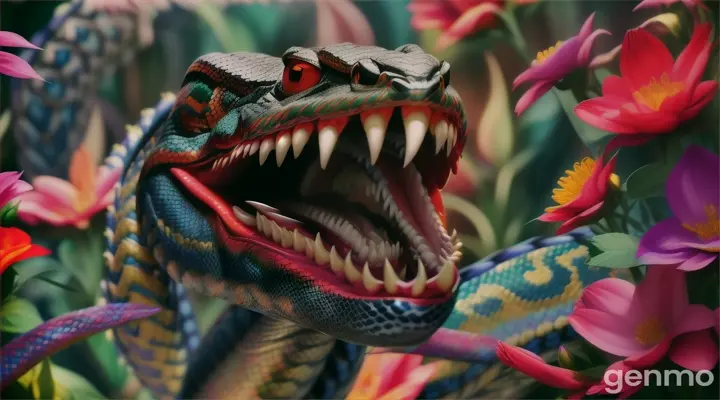 Despite the serpent's terrifying appearance, 16 9.