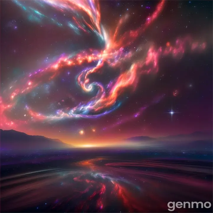 "Create a mesmerizing digital painting of an expansive space scene, capturing the breathtaking beauty and mystery of the cosmos. The scene should feature a vivid array of stars, nebulae, and distant galaxies, each contributing to a sense of infinite depth and wonder.

In the foreground, a massive, ethereal nebula should dominate the composition, with swirling clouds of gas and dust in vibrant hues of blue, purple, and pink, illuminated by the light of newborn stars within. The nebula's intricate details and textures should evoke a sense of awe and majesty.

Scattered across the scene, countless stars of varying sizes and colors should twinkle against the inky blackness of space. Some stars should be surrounded by planetary systems, with a few planets visible in the distance, showcasing diverse terrains and atmospheres.

In the background, distant galaxies should add to the grandeur of the scene, their spiral arms and bright cores creating a celestial tapestry. A few comets and asteroids should streak across the sky, adding dynamic elements to the composition.

The overall atmosphere should be one of serene beauty and profound mystery, inviting the viewer to ponder the vastness of the universe and the endless possibilities it holds. The painting should capture the ethereal glow and infinite expanse of space, evoking a sense of wonder and exploration."