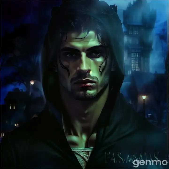 a man in a hoodie staring at the camera