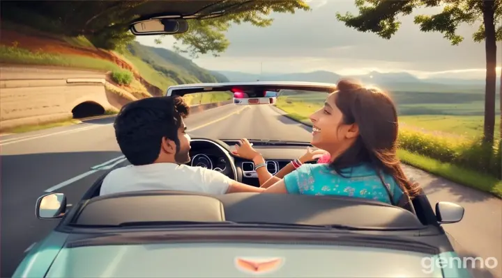 Scene 6: Road Trip
Location: A scenic highway with beautiful landscapes.
Action: Aarav and Meera take a spontaneous road trip. They sing along to songs, stop at picturesque spots, and enjoy each other's company.
Song Verse:
Copy code
सोचा है ये कि तुम्हें पास लाऊँ
फूलों से होंठों की लाली चुराऊँ
हाय रे ना ना
हाय रे ना ना
ये ना करना
अरे नहीं रे नहीं रे नहीं रे नहीं रे नहीं रे
नहीं रे नहीं रे नहीं नहीं