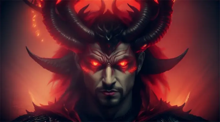 rei demonio hermoso masculino  , poderoso ,fuerte , real 8k majestuoso, solo el rostro