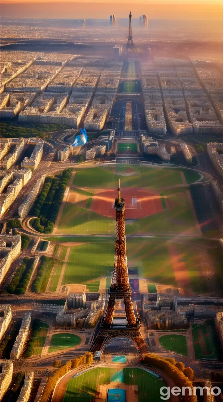 aerial photo of the Paris 2024 Olympic Games