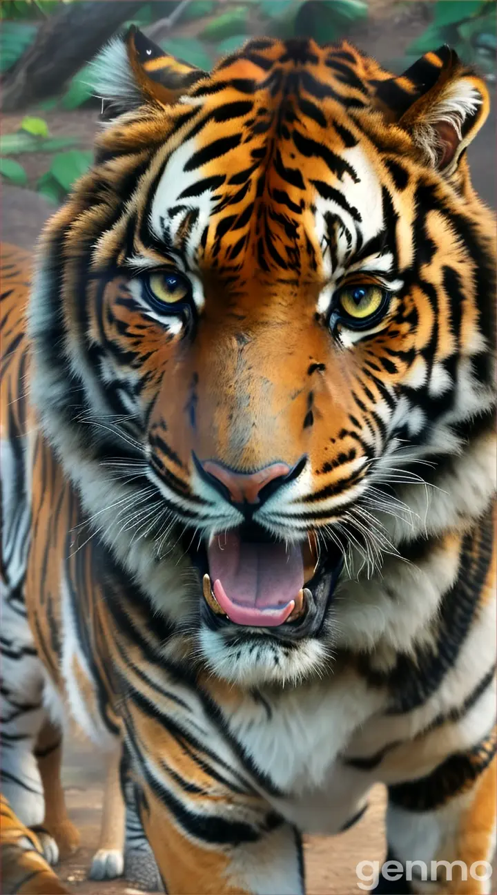 Ak bahut khatarnak khunkhar sher Jo janvaro ko Dara kar shikar kar raha hai