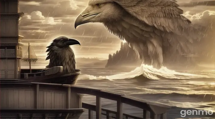 After forty days Noah opened a window he had made in the ark and sent out a raven, and it kept flying back and forth until the water had dried up from the earth. 