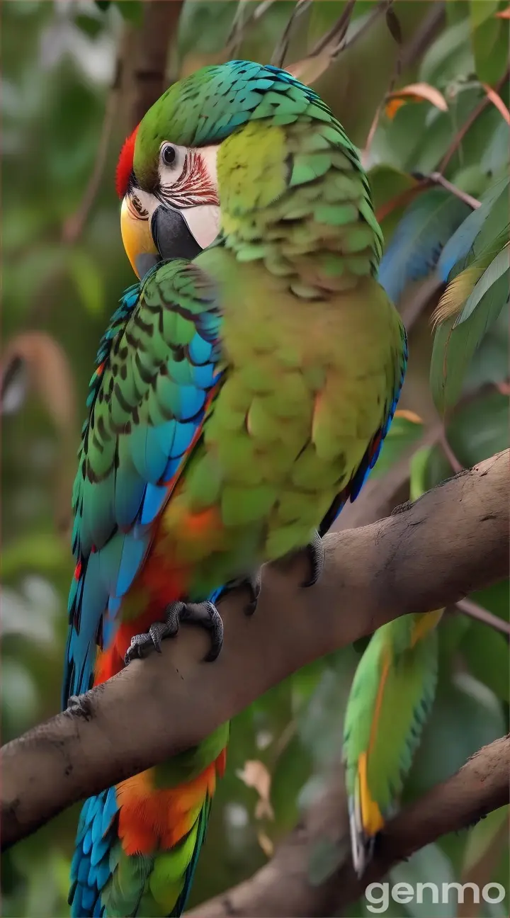 bird, parrot, macaw, beak, feather, natural material, terrestrial plant, parakeet, wing, lovebird