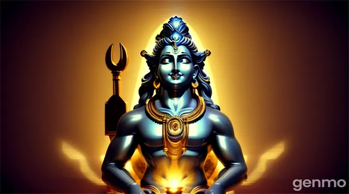 glowing shiva