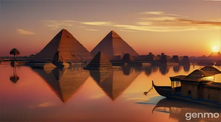 A panning panorama of ancient Egypt