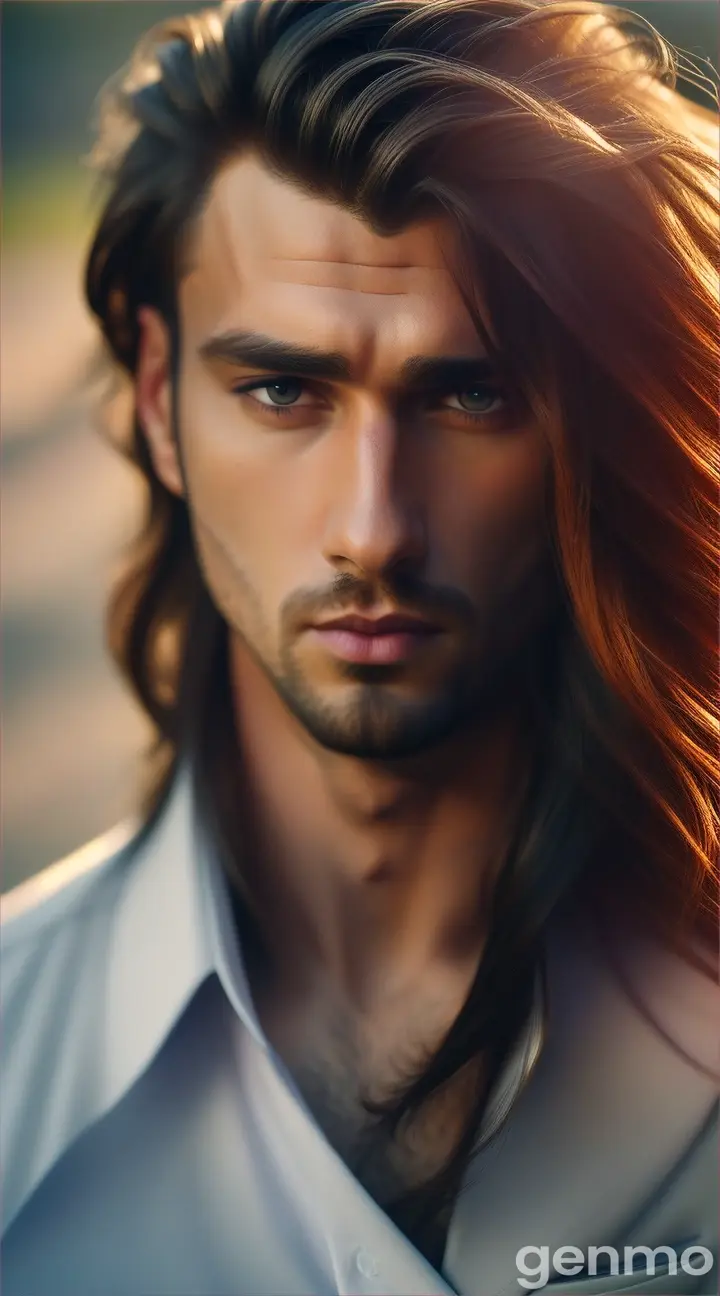 man with beautiful hair