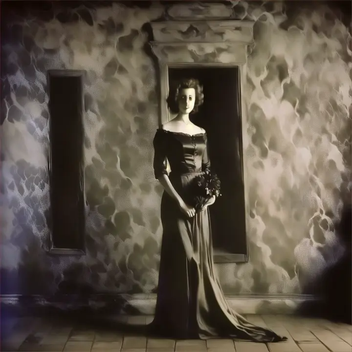 fotografía antigua del retrato de una joven victoriana