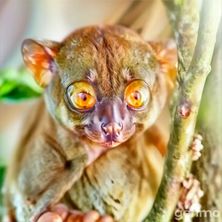 a close up of a small animal on a tree