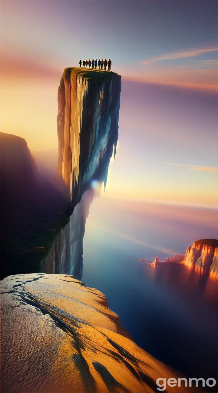 The last vision while falling off a cliff