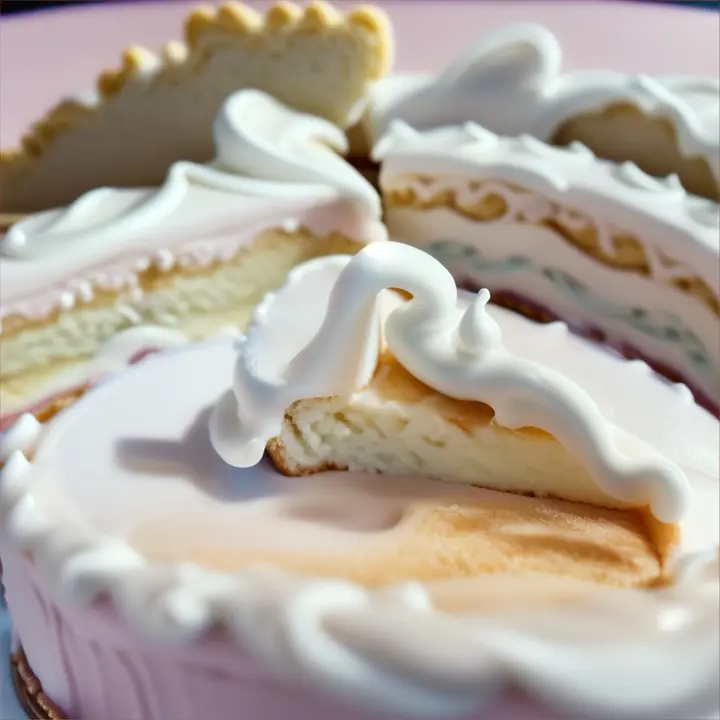 White dog bone, twists on the surface of the cake