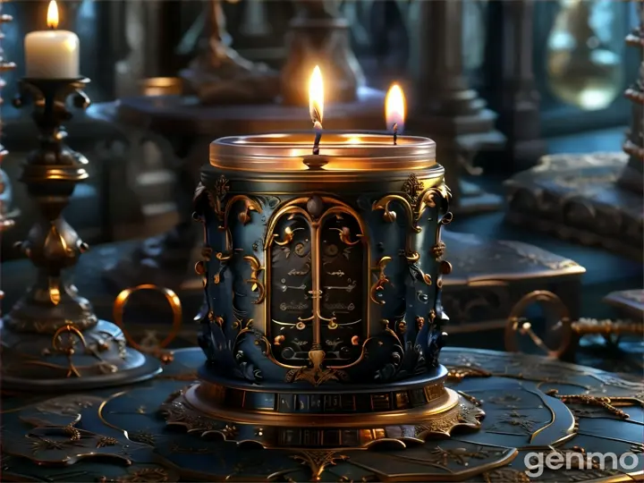 a candle that is sitting on a table