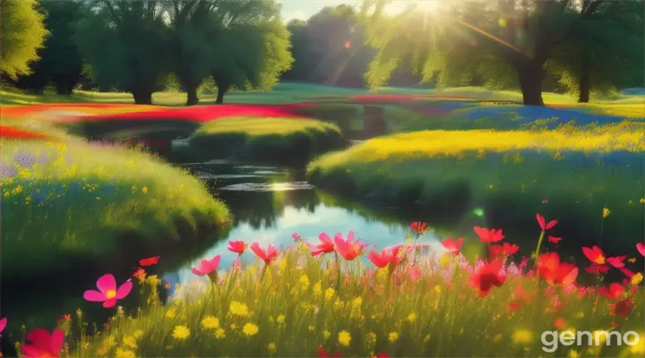 夏日美景。16:9