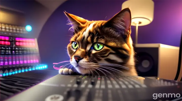 Sehari dalam hidup DJ kucing: Sebuah video time-lapse yang menampilkan kucing mulai dari menyiapkan peralatan DJ-nya, "mencampur" musik, hingga bersantai di booth-nya.
//realistic 16:9