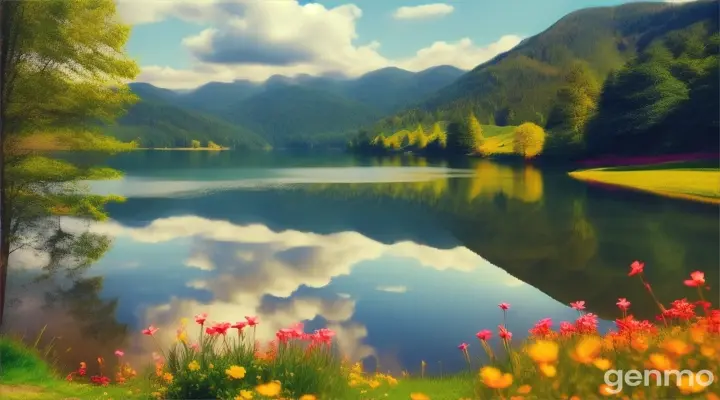 夏日美景。16:9