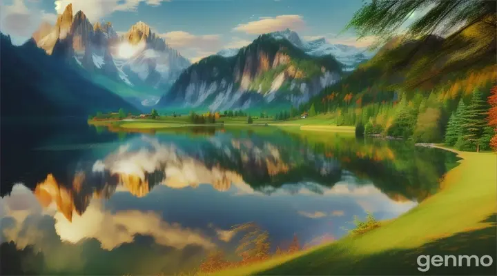 夏日美景。16:9