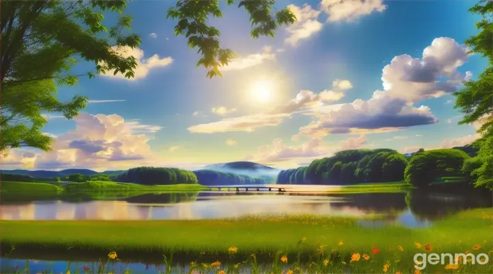 夏日美景。16:9