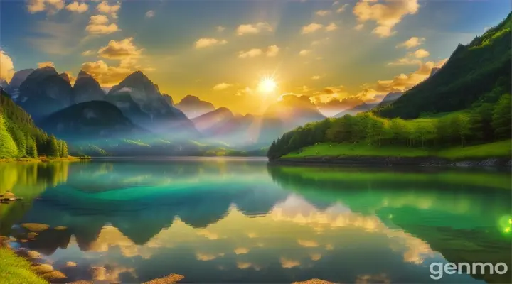夏日美景。16:9